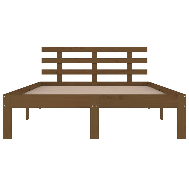 Bed Frame without Mattress Honey Brown Solid Wood 200x200 cm