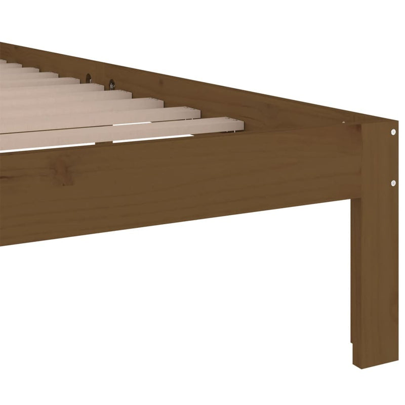 Bed Frame without Mattress Honey Brown Solid Wood 200x200 cm