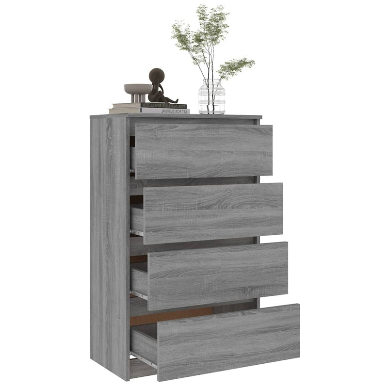 Sideboard Grey Sonoma 60x35x98.5 cm Engineered Wood