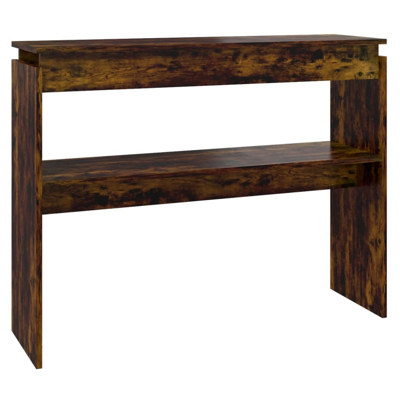 Console Table Smoked Oak 102x30x80 cm Engineered Wood