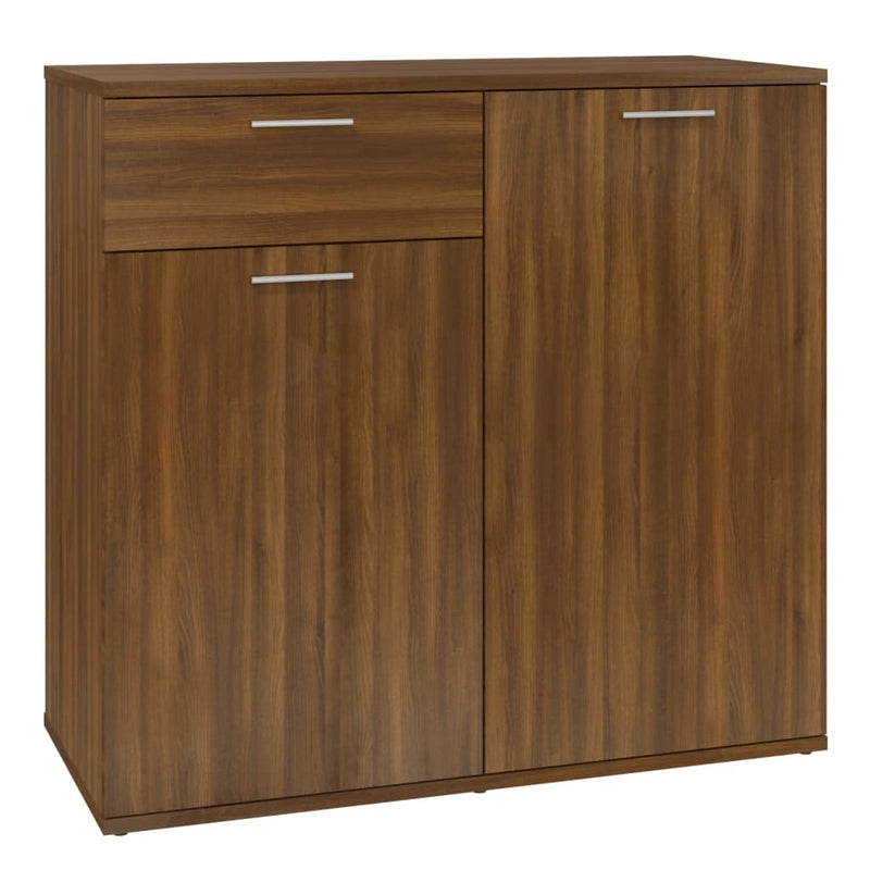 Sideboard Brown Oak 80x36x75 cm Engineered Wood