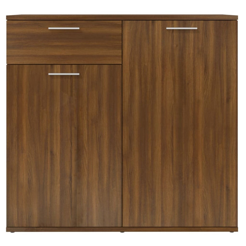 Sideboard Brown Oak 80x36x75 cm Engineered Wood