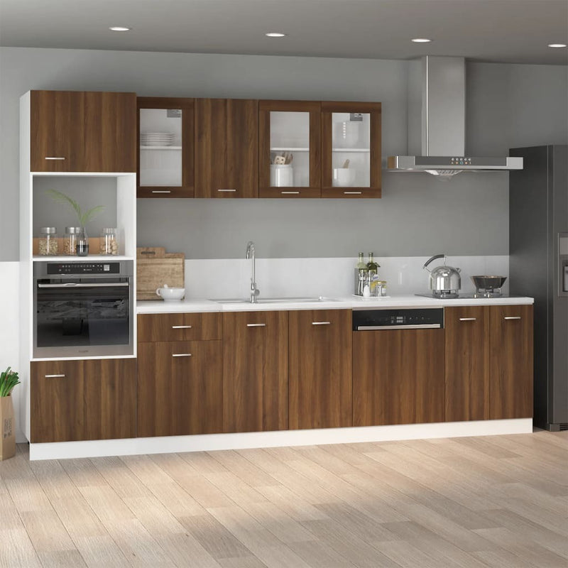 Sink Bottom Cabinet Brown Oak 80x46x81.5 cm Engineered Wood