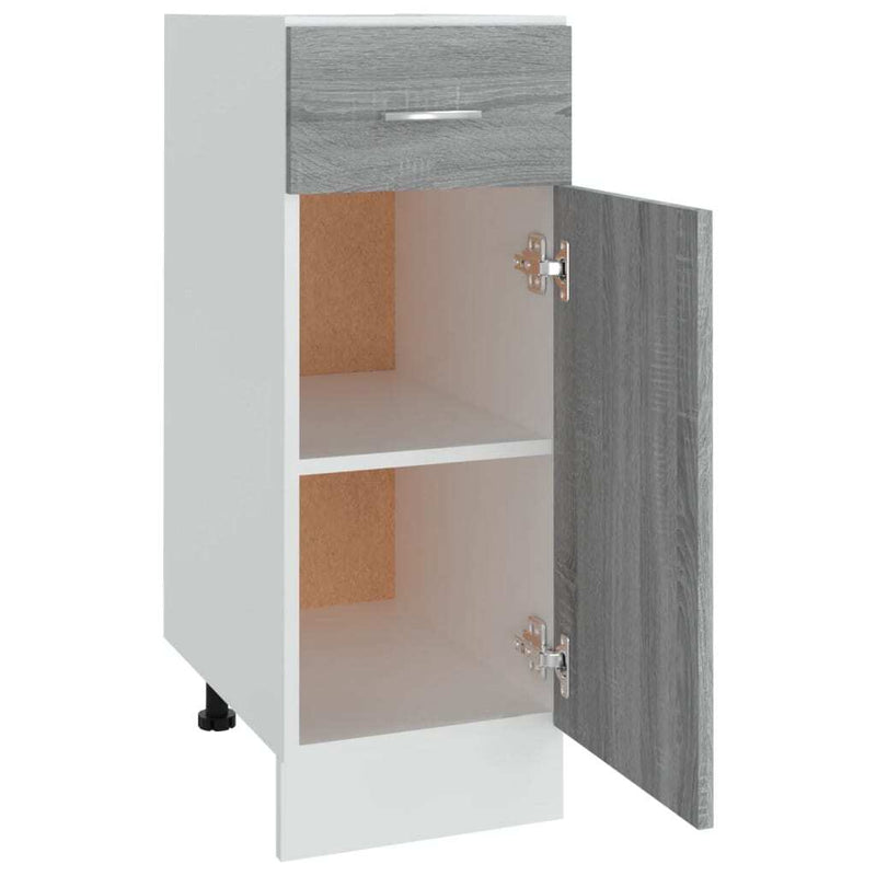 Drawer Bottom Cabinet Grey Sonoma 30x46x81.5 cm Engineered Wood