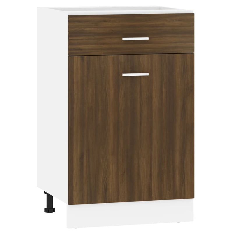 Drawer Bottom Cabinet Brown Oak 50x46x81,5 cm Engineered Wood