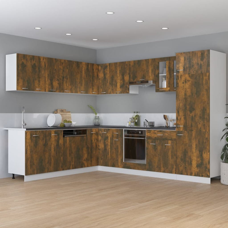 Kitchen Cabinet Smoked Oak 75.5x75.5x81.5 cm Engineered Wood