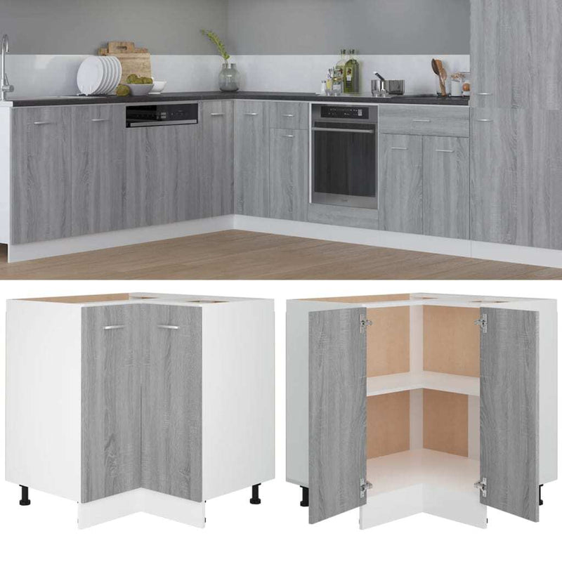 Kitchen Cabinet Grey Sonoma 75.5x75.5x81.5 cm Engineered Wood