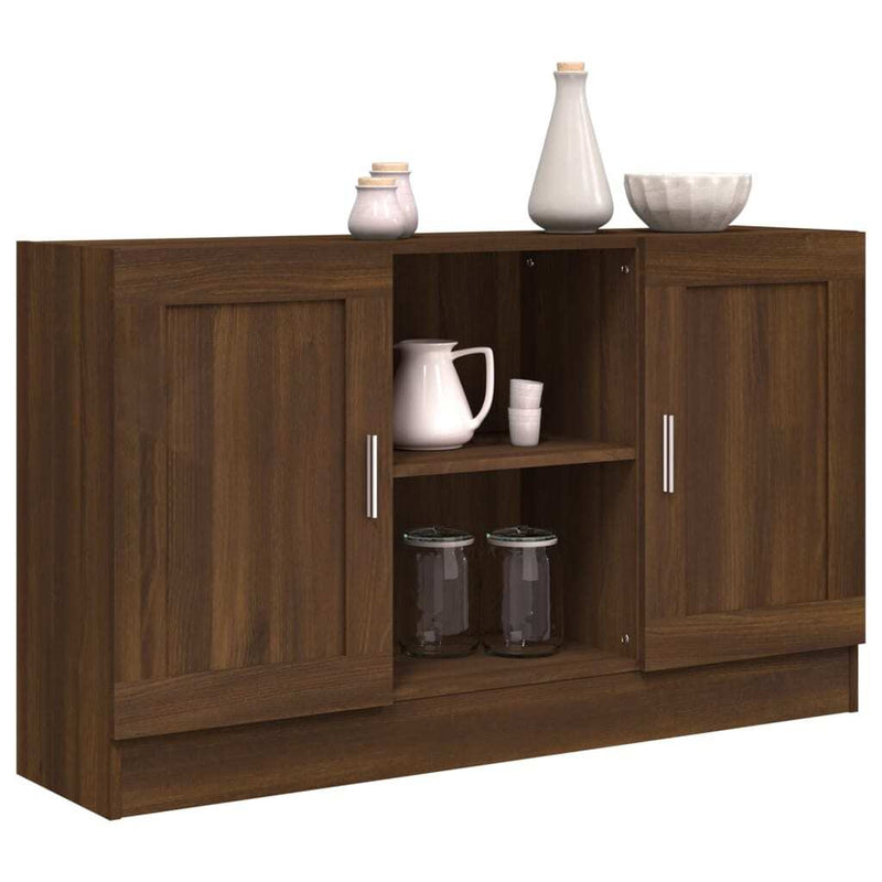 Sideboard Brown Oak 120x30.5x70 cm Engineered Wood