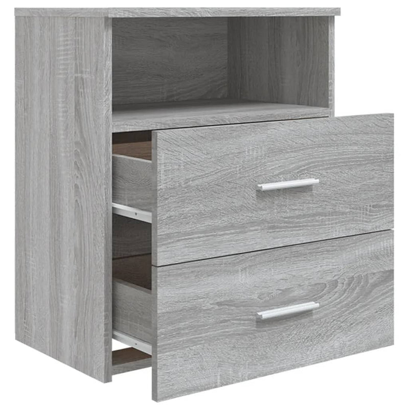 Bed Cabinets 2 pcs Grey Sonoma 50x32x60 cm