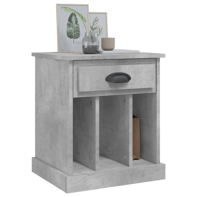 Bedside Cabinet Concrete Grey 43x36x50 cm