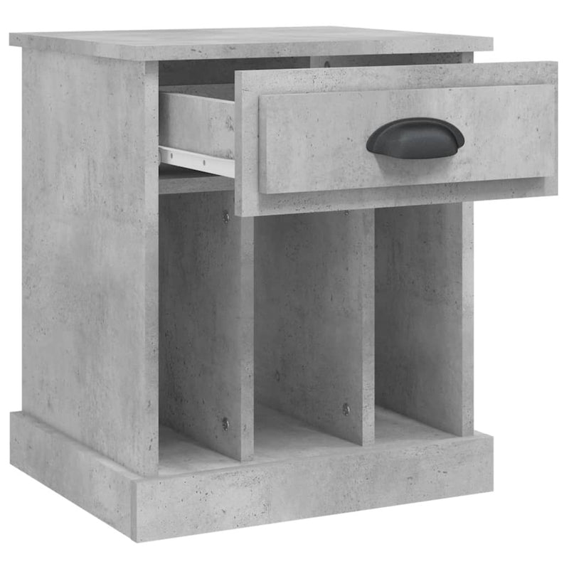 Bedside Cabinet Concrete Grey 43x36x50 cm