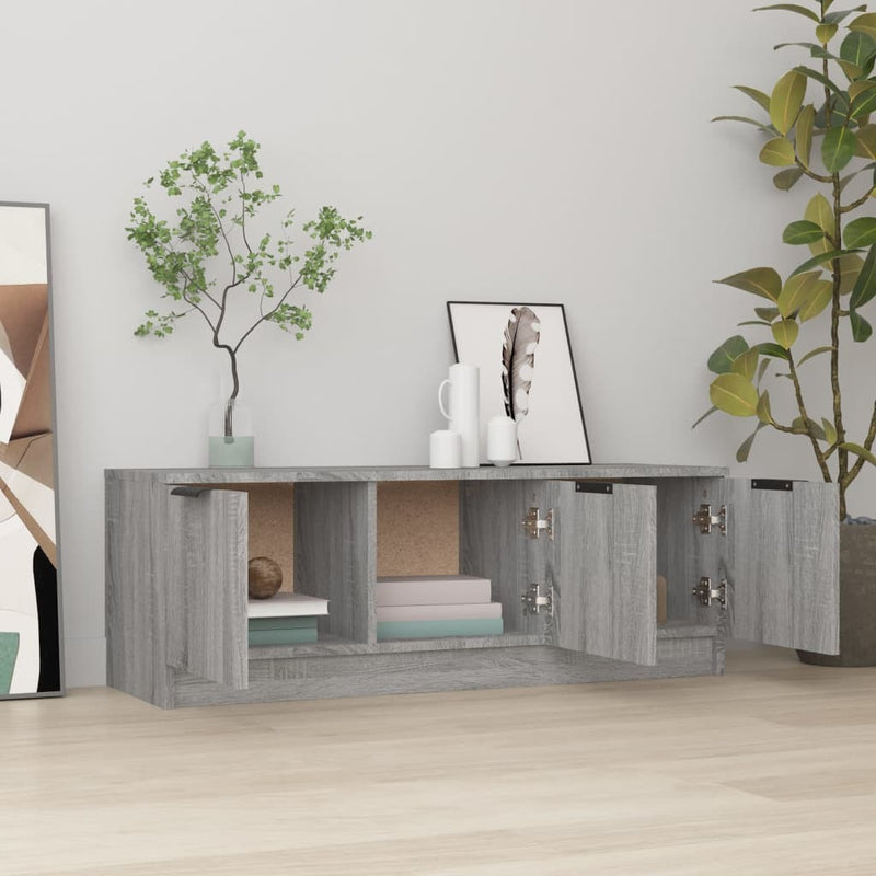 TV Cabinet Grey Sonoma 102x35x36.5 cm Engineered Wood