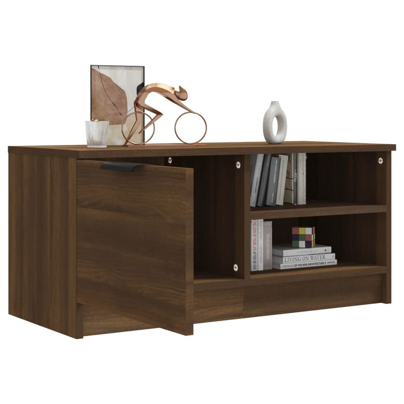 TV Cabinet Brown Oak 80x35x36.5 cm Engineered Wood