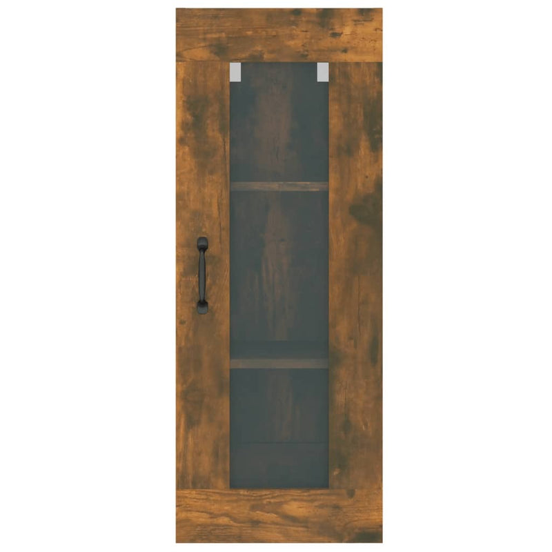 Hanging Wall Cabinet Smoked Oak 34.5x34x90 cm