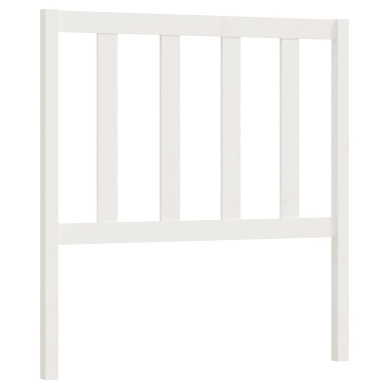 Bed Headboard White 106x4x100 cm Solid Wood Pine