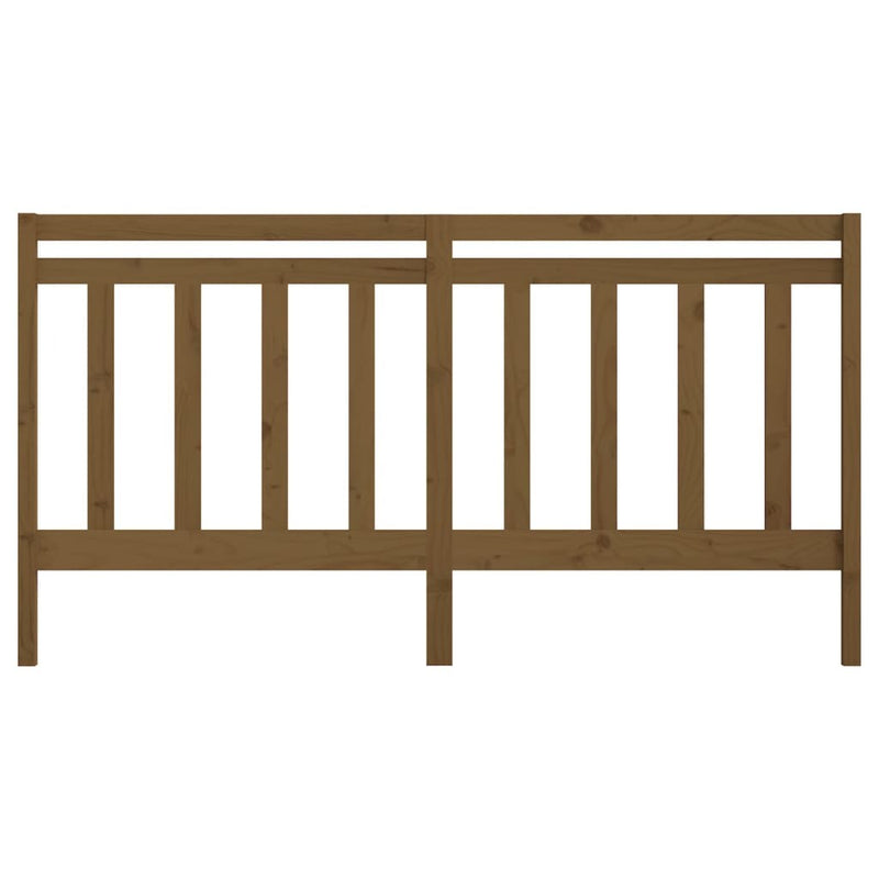 Bed Headboard Honey Brown 206x4x100 cm Solid Wood Pine