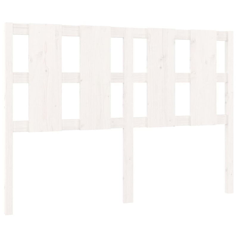 Bed Headboard White 145.5x4x100 cm Solid Wood Pine