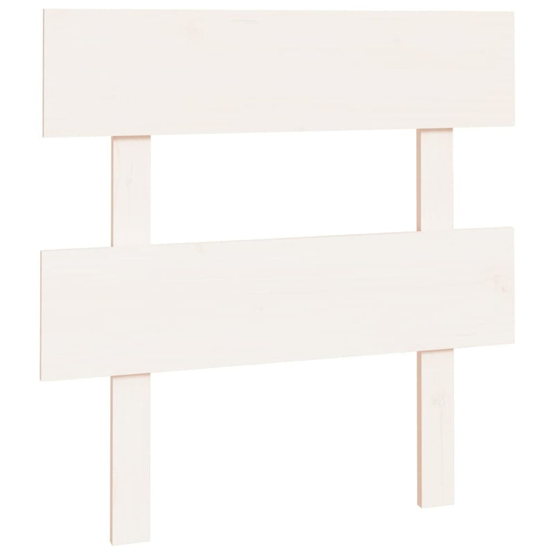 Bed Headboard White 103.5x3x81 cm Solid Wood Pine