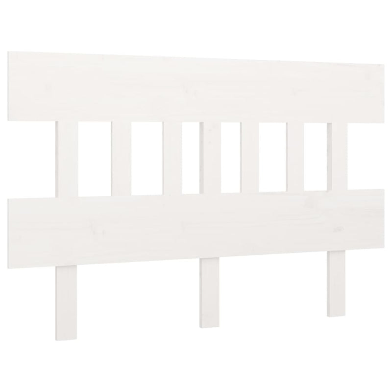 Bed Headboard White 203.5x3x81 cm Solid Wood Pine