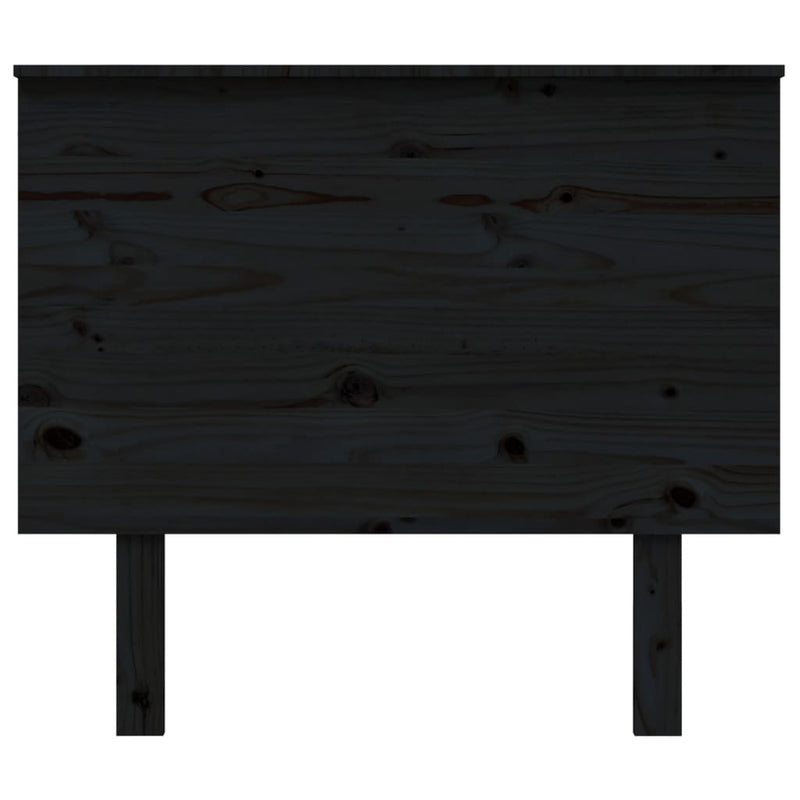 Bed Headboard Black 94x6x82.5 cm Solid Wood Pine