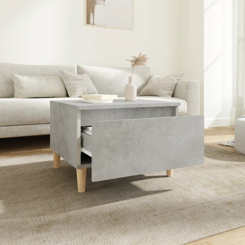 Side Table Concrete Grey 50x46x35 cm Engineered Wood