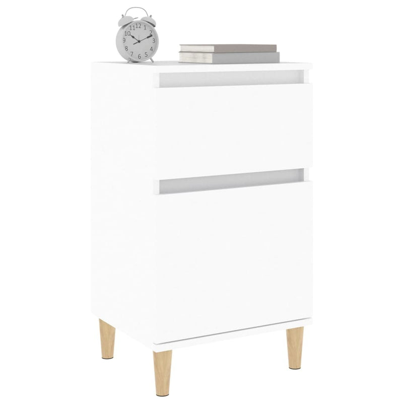 Bedside Cabinet White 40x35x70 cm