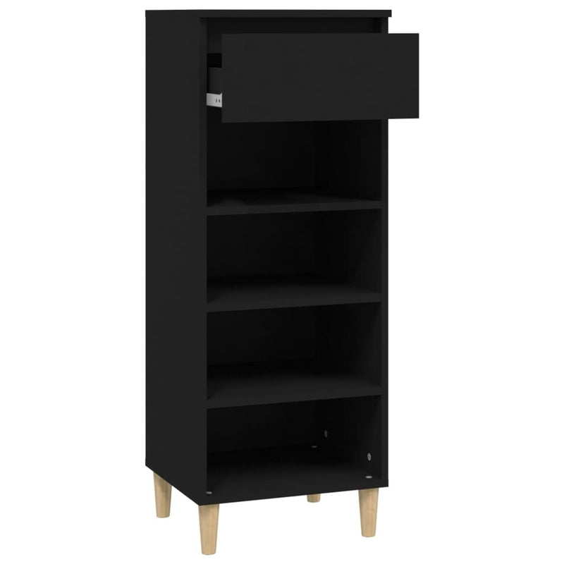 Shoe Cabinet Black 40x36x105 cm Engineered Wood