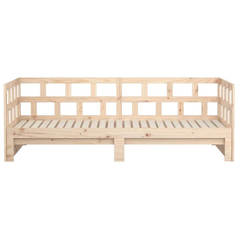 Pull-out Day Bed without Mattress Solid Wood Pine 2x(90x200) cm