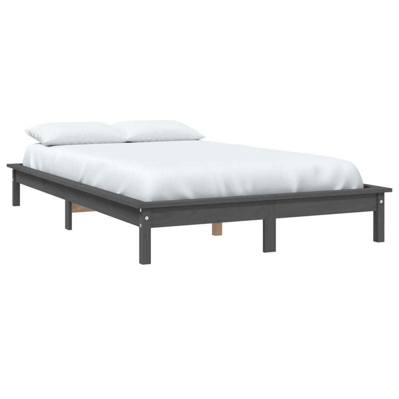 Bed Frame without Mattress Grey Super King Size Solid Wood