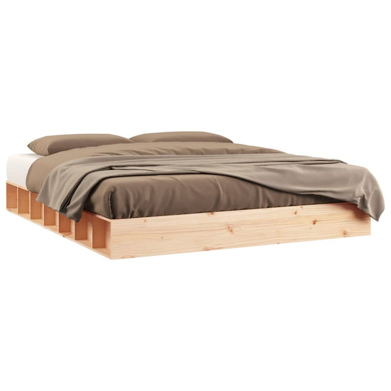 Bed Frame without Mattress 150x200 cm King Size King Size Solid Wood