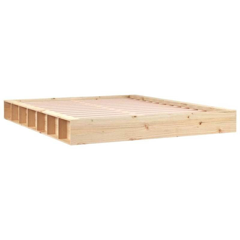 Bed Frame without Mattress 150x200 cm King Size King Size Solid Wood