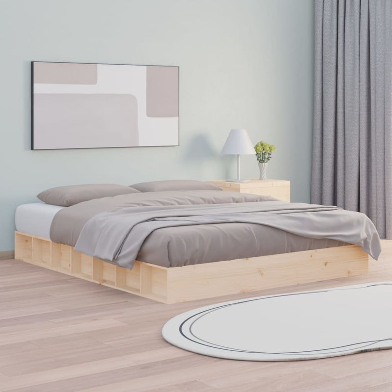 Bed Frame without Mattress 150x200 cm King Size King Size Solid Wood