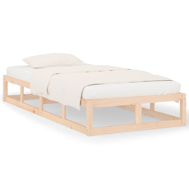 Bed Frame without Mattress 75x190 cm Small Single Small Single Solid Wood