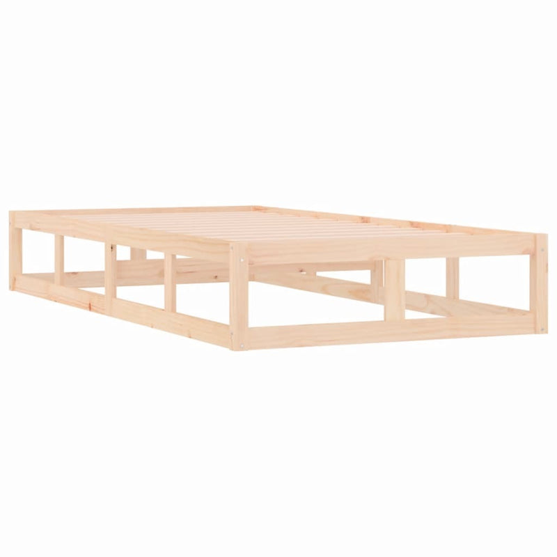 Bed Frame without Mattress 75x190 cm Small Single Small Single Solid Wood