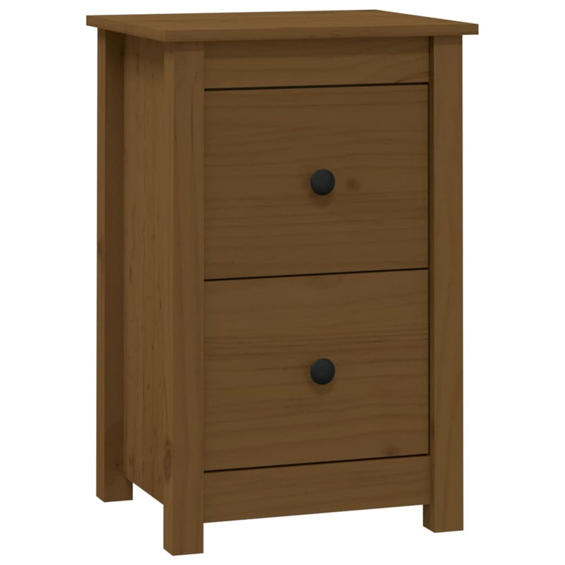 Bedside Cabinet Honey Brown 40x35x61.5 cm Solid Wood Pine