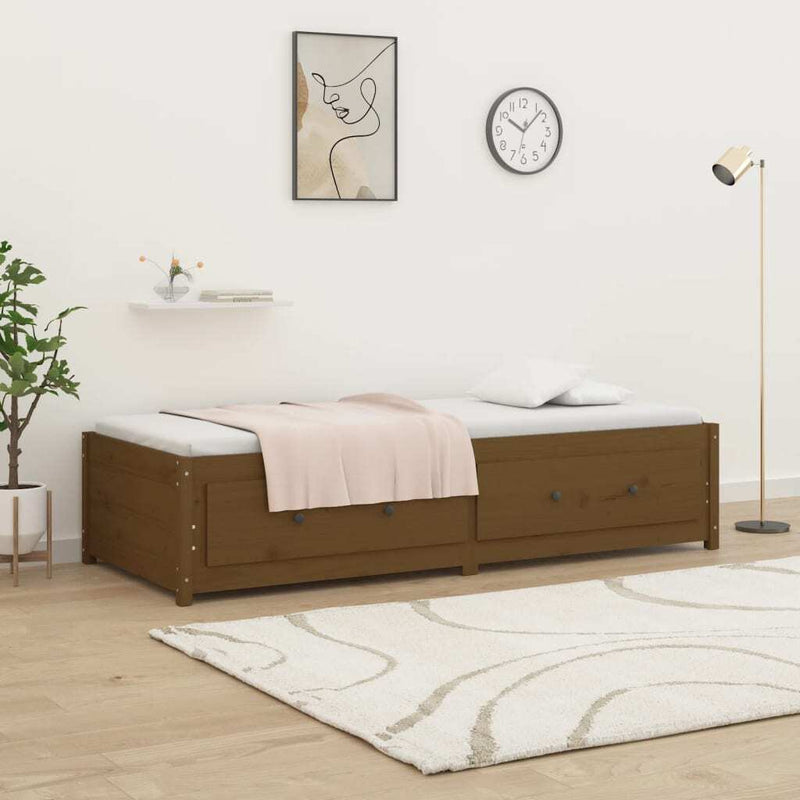 Day Bed without Mattress Honey Brown 80x200 cm Solid Wood Pine