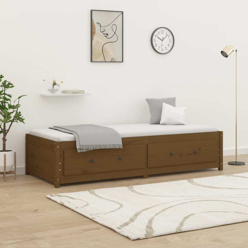 Day Bed without Mattress Honey Brown 80x200 cm Solid Wood Pine