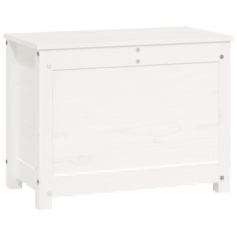 Storage Box White 60x32x45.5 cm Solid Wood Pine