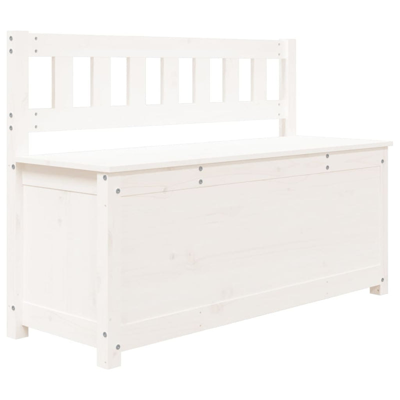 Bench White 110x41x76.5 cm Solid Wood Pine