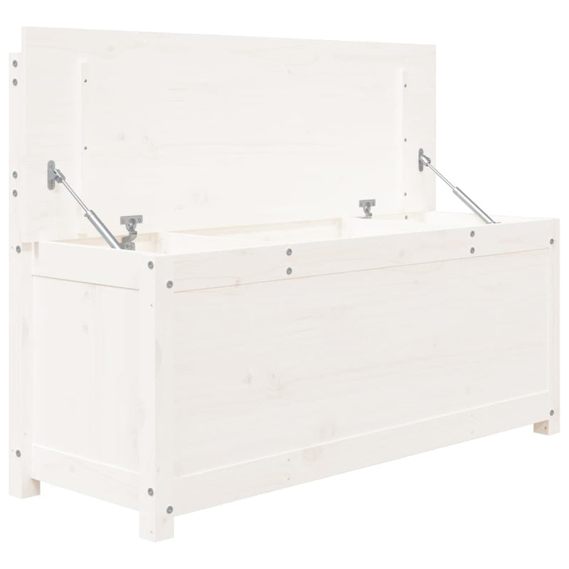 Bench White 110x41x76.5 cm Solid Wood Pine