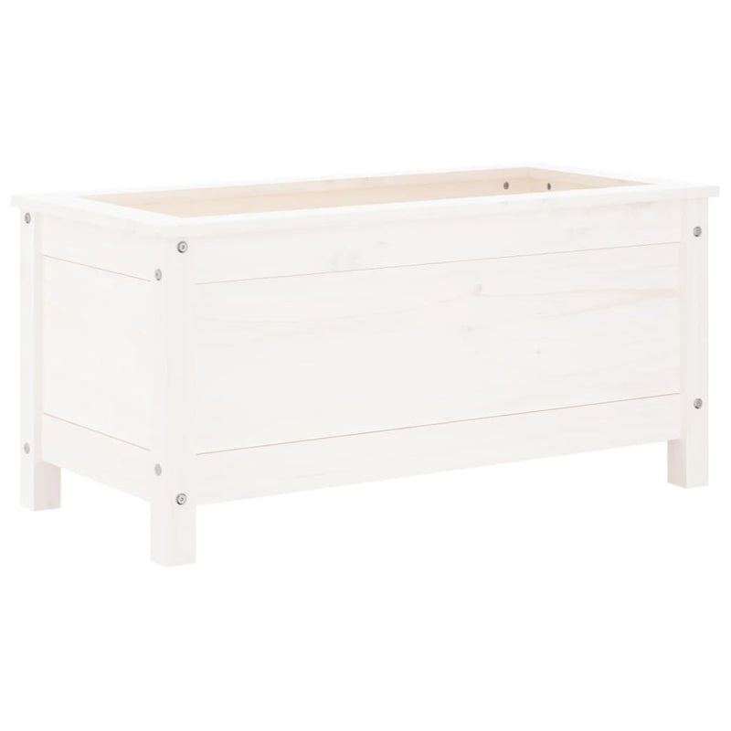 Garden Planter White 82.5x40x39 cm Solid Wood Pine