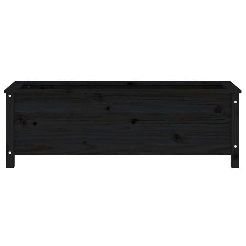 Garden Raised Bed Black 119.5x40x39 cm Solid Wood Pine