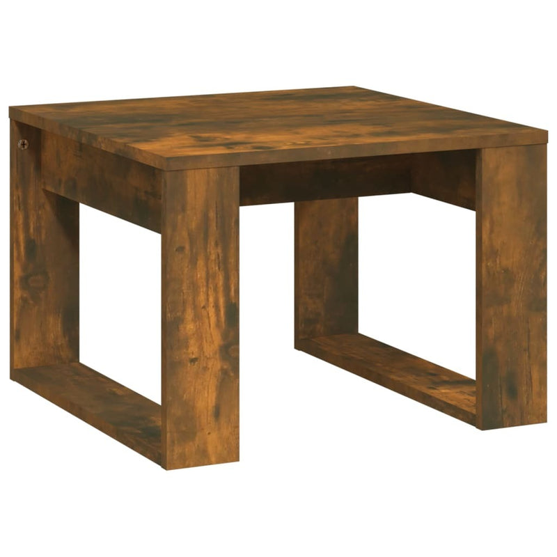 Side Table Smoked Oak 50x50x35 cm Engineered Wood