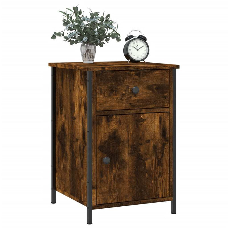 Bedside Cabinets 2 pcs Smoked Oak 40x42x60 cm Engineered Wood