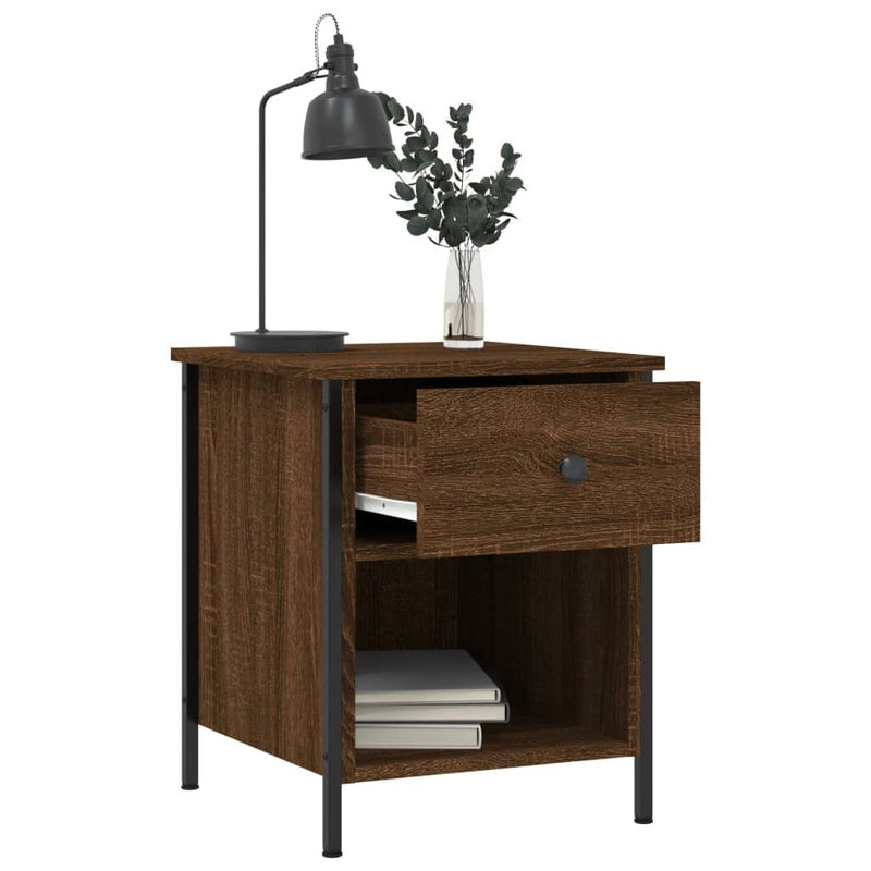 Bedside Cabinets 2 pcs Brown Oak 40x42x50 cm Engineered Wood