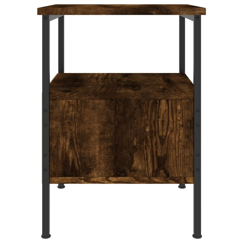 Bedside Cabinet Smoked Oak 34x36x50 cm Engineered Wood