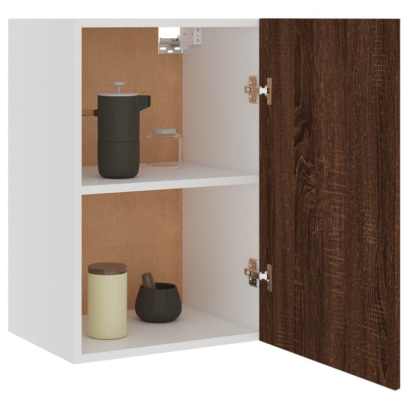 Hanging Cabinet Brown Oak 39.5x31x60 cm Engineered Wood