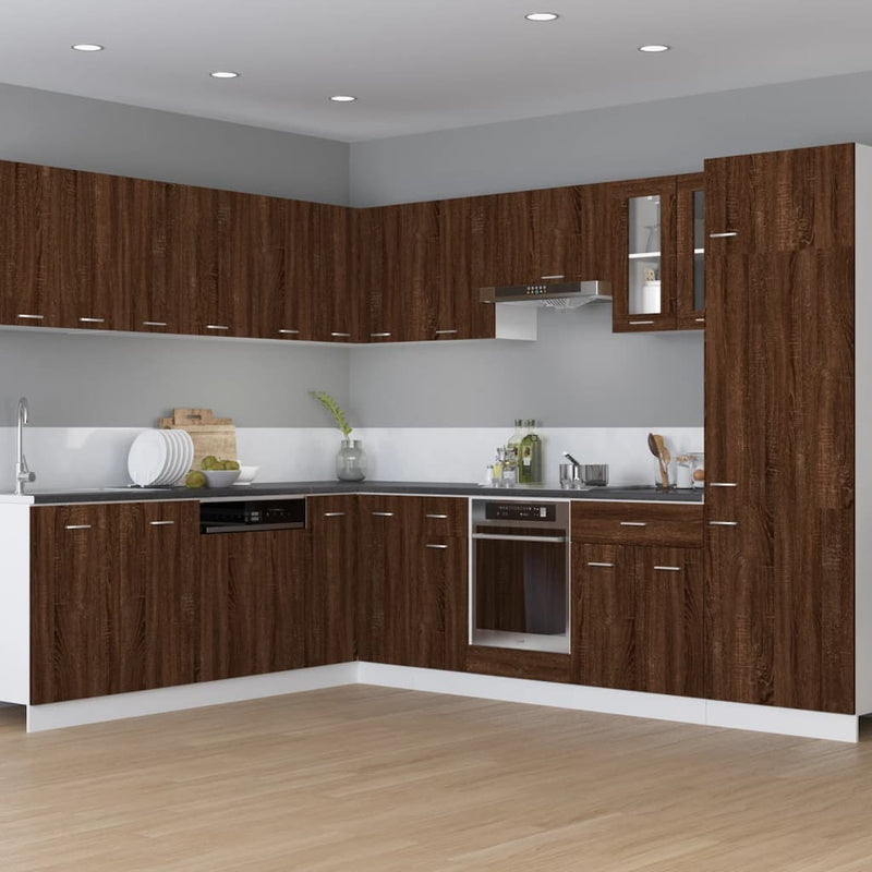 Hanging Cabinet Brown Oak 29.5x31x60 cm Engineered Wood