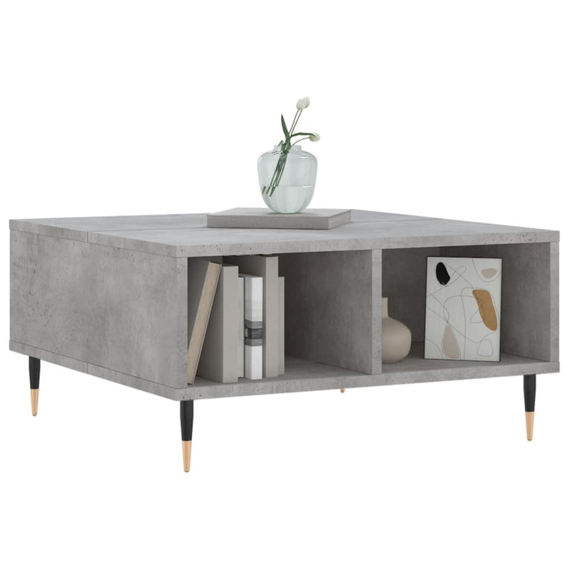 Coffee Table Concrete Grey 60x60x30 cm Engineered Wood