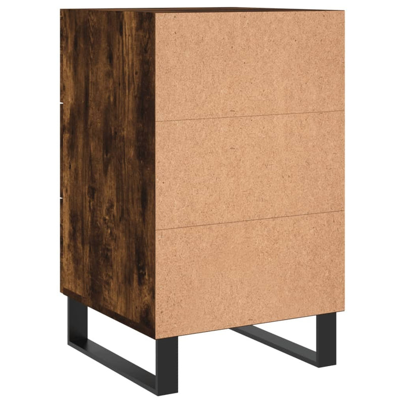 Bedside Cabinet Smoked Oak 40x40x66 cm Engineered Wood